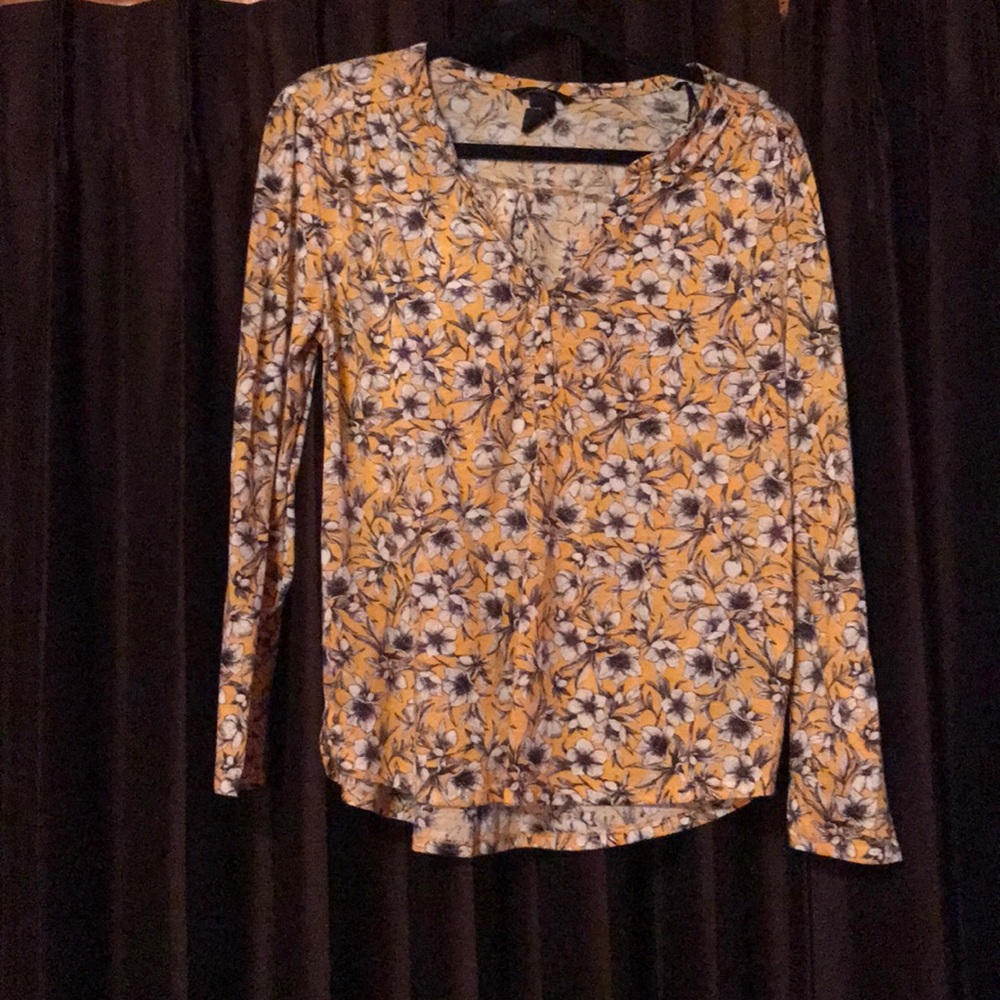 Yellow Floral Blouse